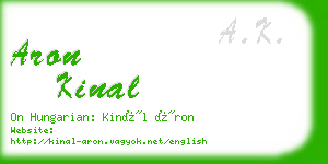 aron kinal business card